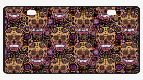 Candy Sugar Skull License Plate - Circle, HD Png Download, Free Download