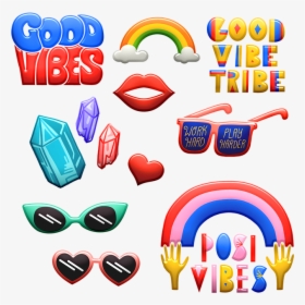Good Vibes Word Art, Groovy Words, 1960"s, Posivibes - Afbeeldingen Van Good Vibes, HD Png Download, Free Download