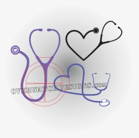 Stethoscope Nurse Personalized Monogrammed Tumbler - Sketch, HD Png Download, Free Download