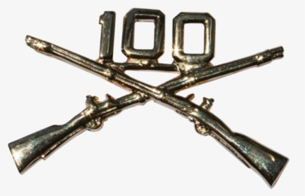 100th Battalion Crossed Rifle Pin"  Class= - Infantry Branch Insignia, HD Png Download, Free Download