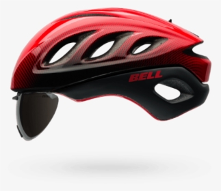 Bell Star Pro Shield Helmet Red/black Blur - Bell Aero Helmet, HD Png Download, Free Download