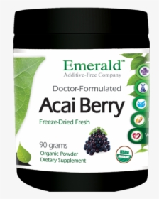 Emerald Acai Berry Powder Bottle - African Mango Supplements, HD Png Download, Free Download
