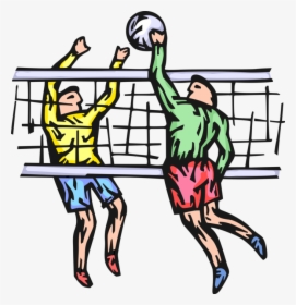Vector Illustration Of Sport Of Beach Volleyball Players - Transparent Volleyball, HD Png Download, Free Download