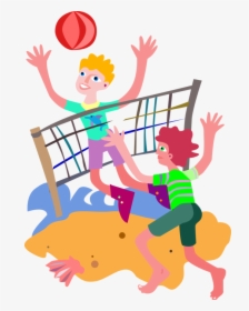 Volleyball Kids Png - People Playing Volleyball Clipart, Transparent Png, Free Download