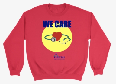 Trmc "we Care Heart Stethoscope - Crew Neck, HD Png Download, Free Download
