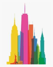 Clip Art Free Download New York City Skyline Clipart - Famous Buildings In One, HD Png Download, Free Download