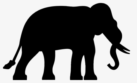 Clip Art Illustration Vector Graphics Image Silhouette - Simple Silhouette Elephant, HD Png Download, Free Download
