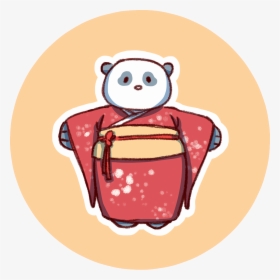 Image Of Cute Kimono Panda Sticker - Illustration, HD Png Download, Free Download