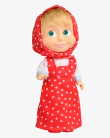 Masha And The Bear Doll With Dress, Red Dotted Dress, - 4006592916787, HD Png Download, Free Download