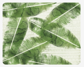 Tropical Bananas Leaves Rectangle Mousepad - Plane, HD Png Download, Free Download