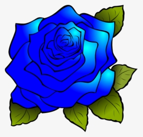 Cartoon Blue Rose Png Clipart , Png Download - Blue Rose Cartoon Png, Transparent Png, Free Download