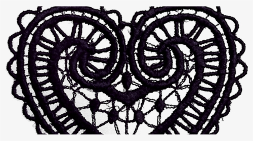 Black Lace Heart Png , Png Download - Lace Heart Free Clipart, Transparent Png, Free Download