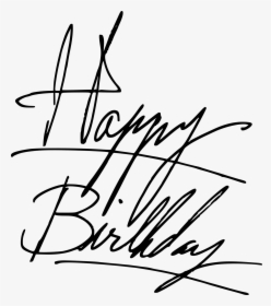 Happy Birthday Handwritten Calligraphy Vector 2 - Happy Birthday Calligraphy, HD Png Download, Free Download