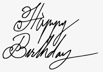 Happy Birthday Handwritten Calligraphy Vector 5 - Calligraphy, HD Png Download, Free Download