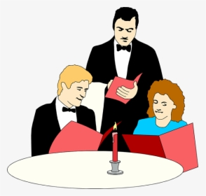 Waitress Clipart Cartoon - Restaurant Waiter Clip Art, HD Png Download, Free Download