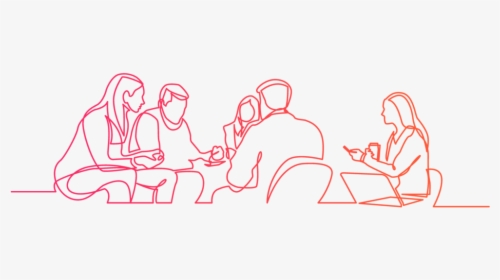 Neonhr Group Meeting Neon Pink - Line Drawing Meeting, HD Png Download, Free Download