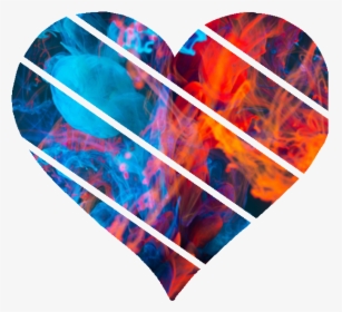 #heart #blue #orange #smoke #waterink #ink #freetoedit - Heart, HD Png Download, Free Download