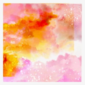 #pink #orange #yellow #aesthetic #smoke #clouds - Painting, HD Png Download, Free Download