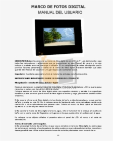 Coby Digital Photo Frame Dp-702 Pdf Page Preview - Tree, HD Png Download, Free Download