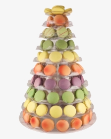 A Clear Plastic 10 Layer Tower Holding Up To 96 Macarons, - Macaroon, HD Png Download, Free Download