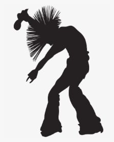Silhouette, Hair, Microphone, Band, Rocker, Singer - Rocker Clipart Black And White, HD Png Download, Free Download