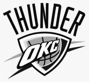 Oklahoma City Thunder Logo Png Transparent & Svg Vector - Black Oklahoma City Thunder Logo, Png Download, Free Download