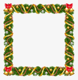 Christmas Border Png Download - Christmas Garland Frame Clipart, Transparent Png, Free Download