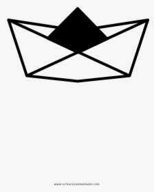 Paper Boat Coloring Page - Triangle, HD Png Download, Free Download