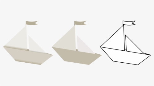 Clipart Paper Sailboat - Paper Boat Different Style, HD Png Download, Free Download