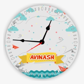Funcart Paper Plane And Boat Theme Round Wall Clock"  - Wall Clock, HD Png Download, Free Download