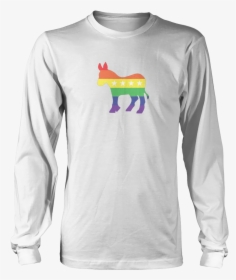 Rainbow Democrat Donkey Apparel - T-shirt, HD Png Download, Free Download