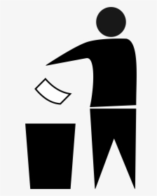Man Throwing Trash Sign , Png Download - Girl Throwing Trash Icon Female, Transparent Png, Free Download