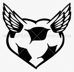 Soccer Heart Png - Soccer Ball With A Heart, Transparent Png, Free Download