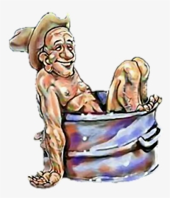 #hillbilly #redneck #bathtub #bathing #inbred #man - Redneck Bubble Bath Clipart, HD Png Download, Free Download