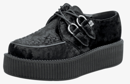 T - U - K - Black Crushed Velvet Creepers - Skate Shoe, HD Png Download, Free Download