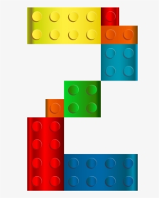 Lego Number Two Transparent Clip Art Image - Lego Number 2 Clipart, HD Png Download, Free Download