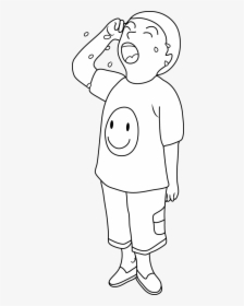 Crying Boy Clipart Black And White, HD Png Download, Free Download