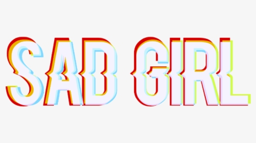 #sadgirl #sad #text #3d #glitch #dark #tumblr - Graphic Design, HD Png Download, Free Download
