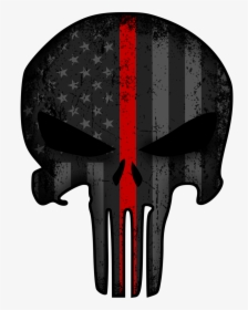 Punisher Thin Red Line Decal - Punisher, HD Png Download, Free Download