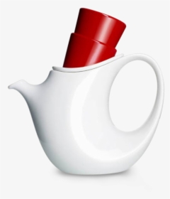 One Handed Tea Set With Two Cups-0 - Teapot, HD Png Download, Free Download