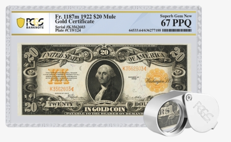 United States Gold Certificate 20 Dollars, HD Png Download, Free Download