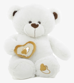 White Teddy Bear Png Hd - Teddy Bear With White Colour, Transparent Png, Free Download