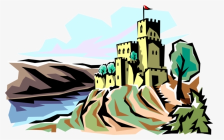 Vector Illustration Of Medieval Castle Fortification - Castle, HD Png Download, Free Download
