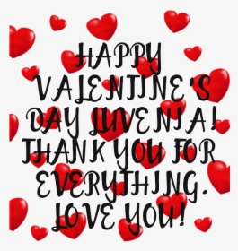 Happy Valentine"s Day Luvenia Thank You For Everything - Heart, HD Png Download, Free Download