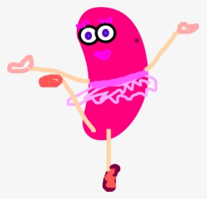 Bean Clipart Large - Pink Jelly Bean Cartoon, HD Png Download, Free Download
