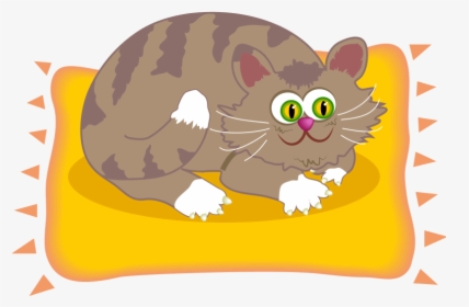 Clipart Of Fat Cat Png Freeuse Free Fat Cat Clipart, - Cat On A Mat Clipart, Transparent Png, Free Download