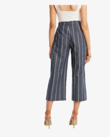 Stripe Culotte Pant In Colour Maritime Blue - Plaid, HD Png Download, Free Download