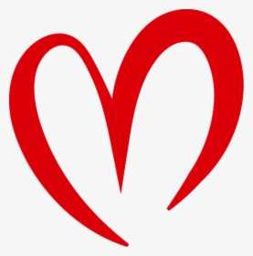 Curved Red Heart Outline Png Image - Transparent Background Red Heart Outline Png, Png Download, Free Download