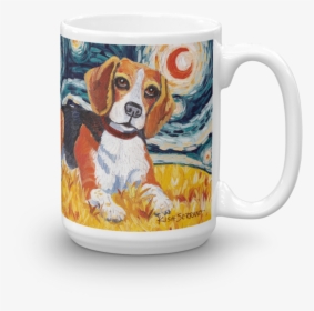 Beagle Starry Night Mug-15oz - Dog, HD Png Download, Free Download