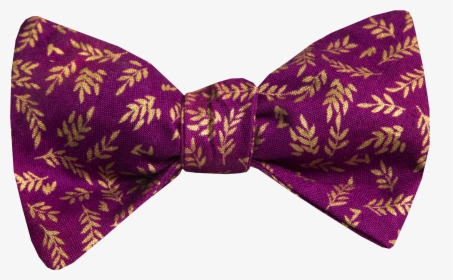 Gold Leaf On Purple Youth Bow Tie, HD Png Download, Free Download